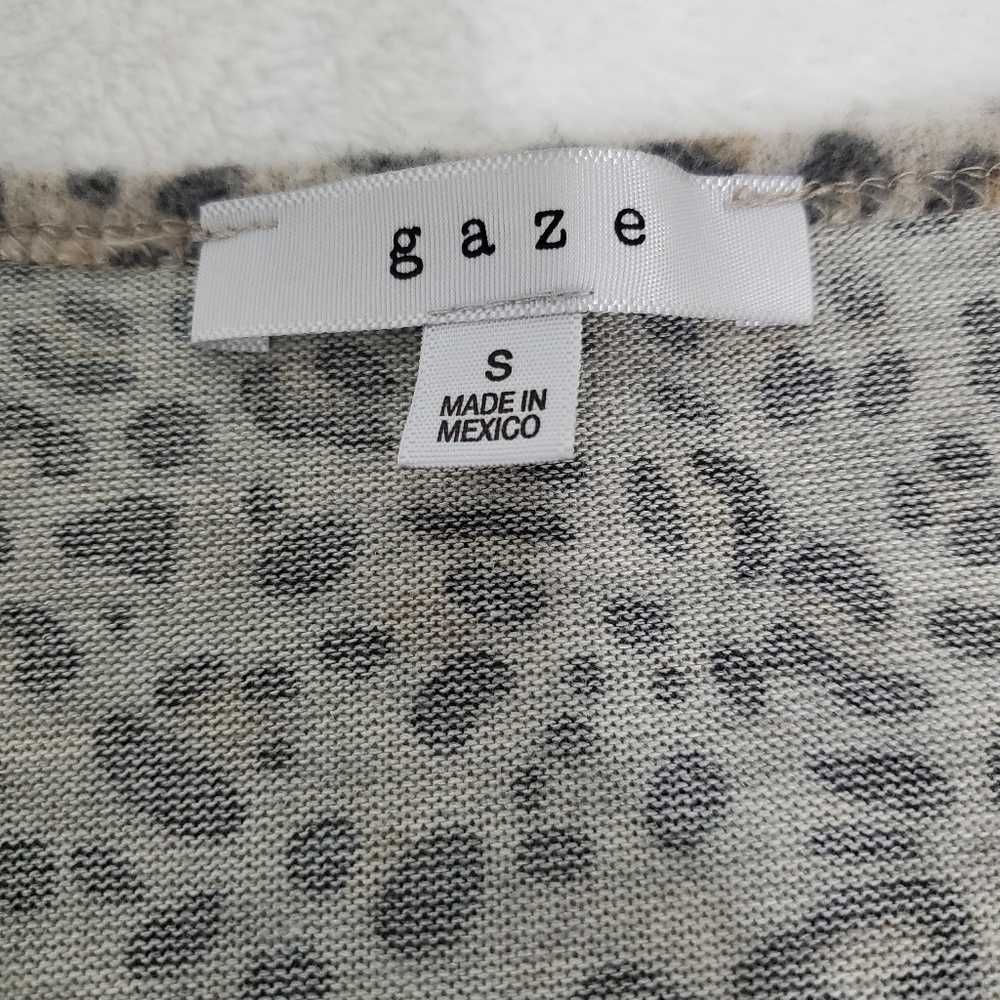 Leopard Print Super Soft Rouched Top - Picture 4 of 10